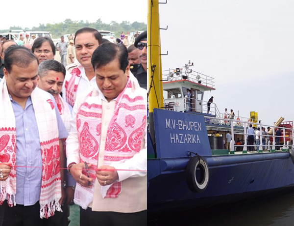 CM Sonowal, FM Himanta Biswa flag off new ship MV Bhupen Hazarika