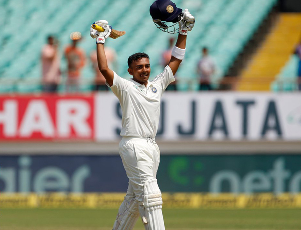Prithvi Shaw becomes youngest Indian to hit debut Test century