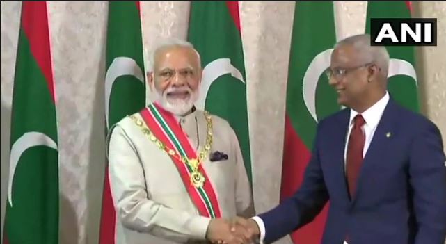 PM Modi conferred with Maldives' highest honour