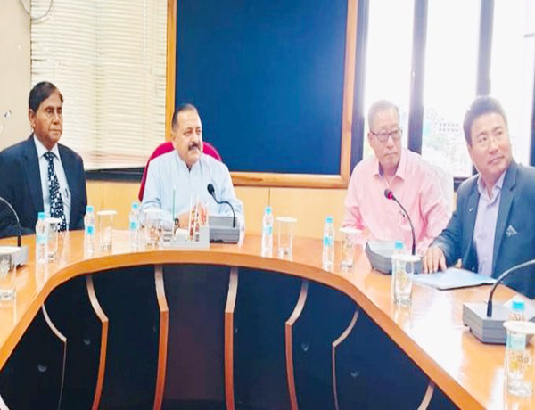 DoNER Minister Dr Jitendra Singh chairing a meeting of North Eastern Council (NEC) in Shillong .