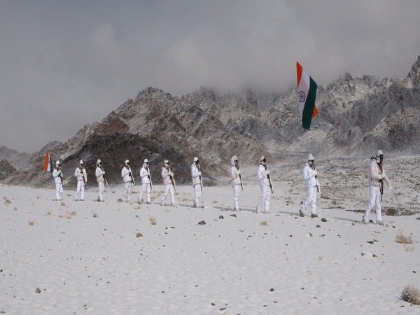 ITBP personnel celebrate Republic Day at 17,000 feet in Ladakh