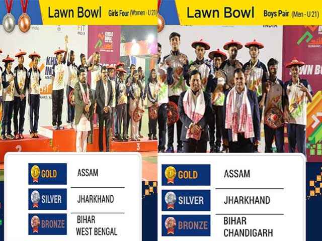 Khelo India: Assam Teams win Gold medals in Lawn Bowls