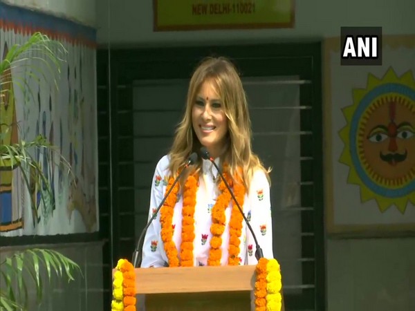 Namaste, Happiness Curriculum, Be Best, Madhubani and more, as Melania visits Delhi school
