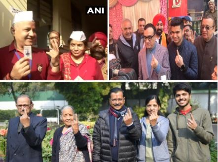 Voting for high-stakes Delhi polls underway, key politicians exercise franchise