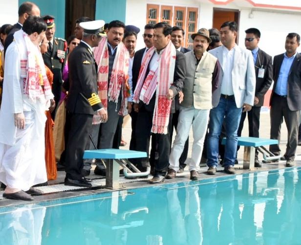 CM Sonowal inaugurates state-of-the-art swimming pool at Sainik School