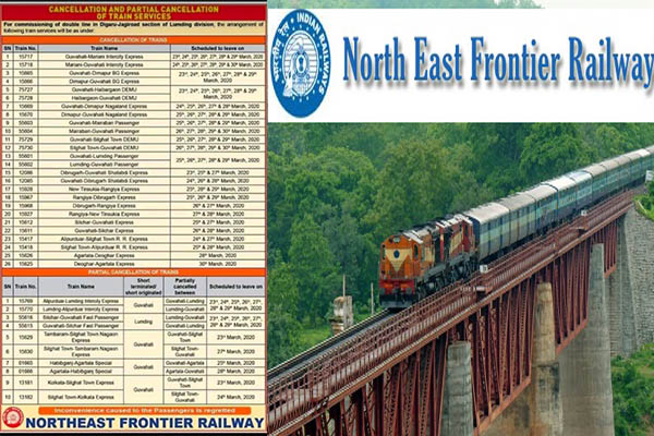 Assam: North East Frontier Railway cancel 36 trains