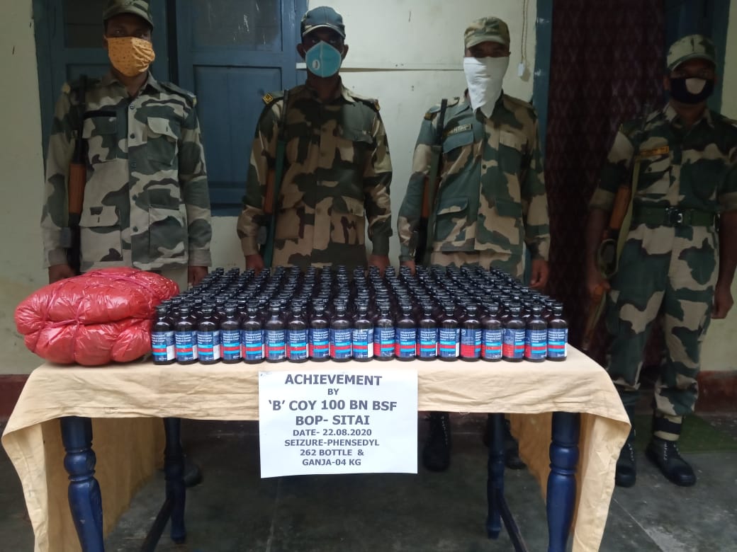 Bsf Guwahati Frontier Phensedyl Ganja Seized Along Indo Bangladesh Border News Live