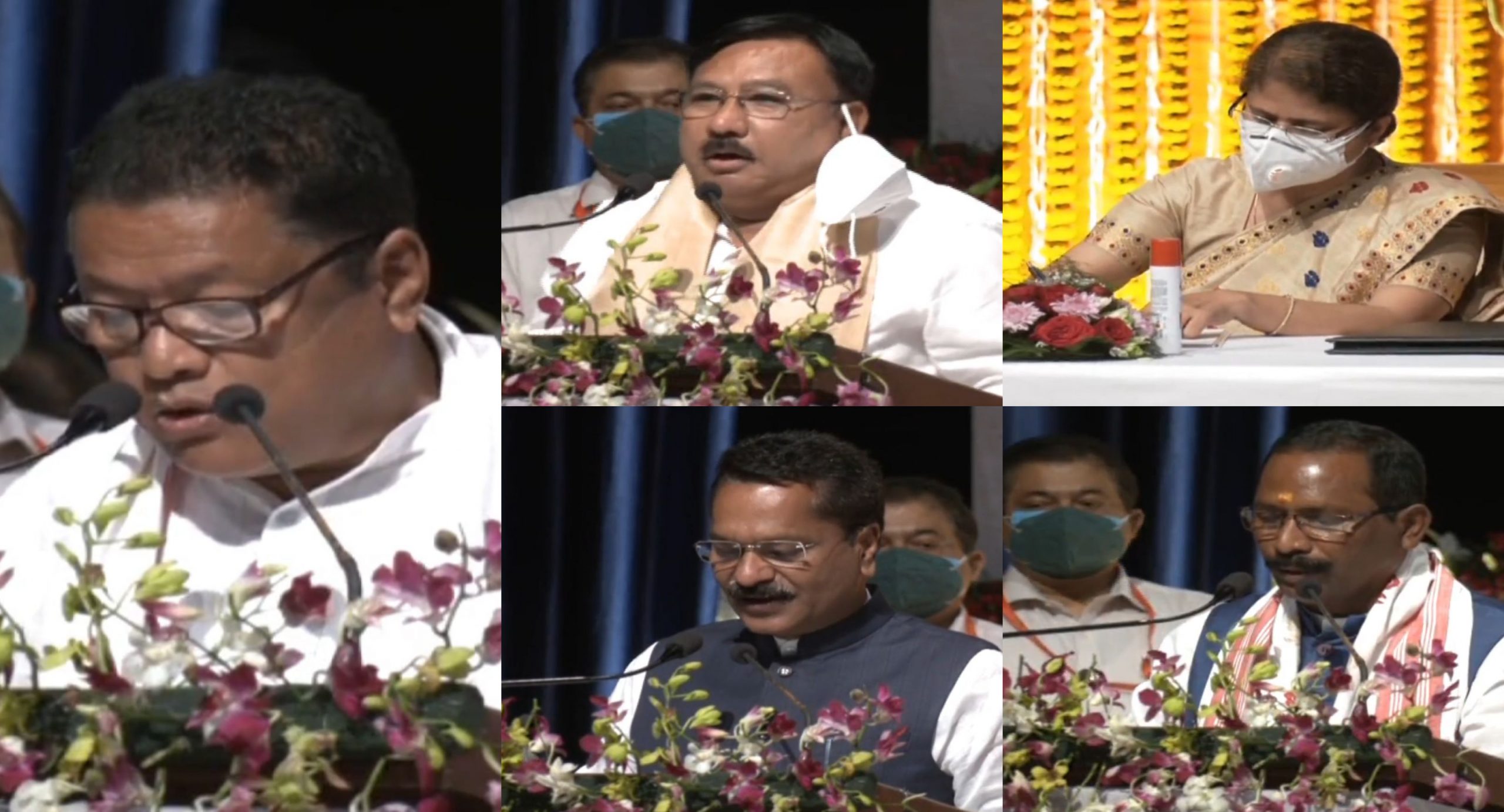 Ranoj Pegu, Sanjay Kishan, Jogen Mohan, Ajanta Neog, Ashok Singhal take oath as ministers