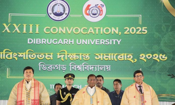 Assam Governor Lakshman Prasad Acharya attends 23rd convocation of Dibrugarh University