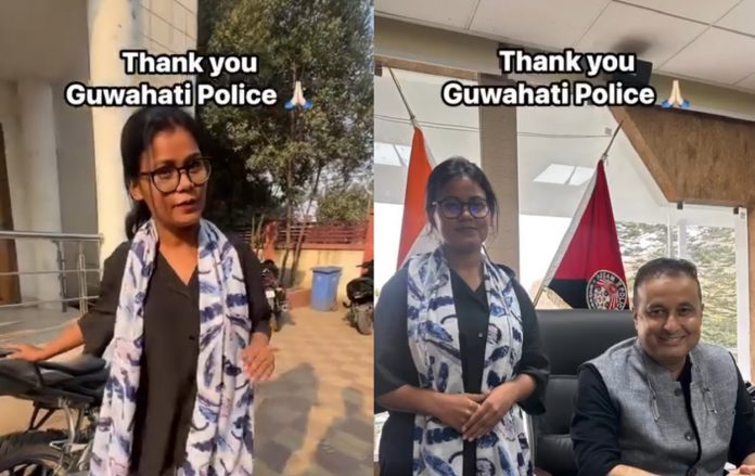 Uttarakhand biker Noni thanked Guwahati Police for recovering her stolen bike swiftly.