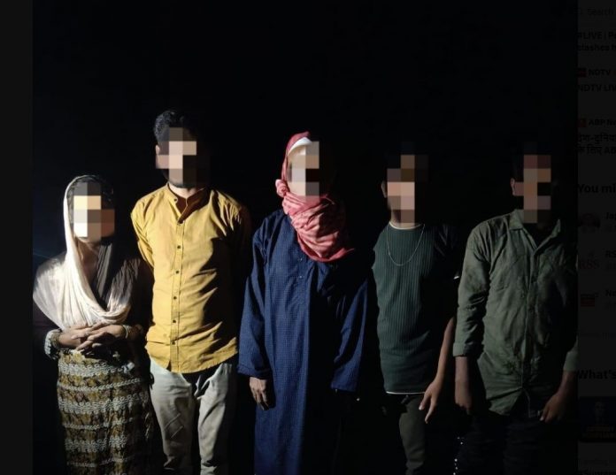 5 Bangladeshi infiltrators were held and later pushed back to the neighbouring country by Sribhumi Police early Thursday morning.