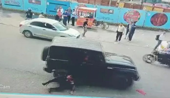 Delhi Hit-and-Run Thar Driver Crushes Security Guard Over Honking Dispute, Arrested Within Hours