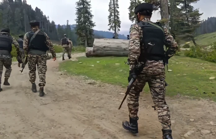 Army troopers launching an operation against Lashkar terrorists in Sophian in Jammu & Kashmir today (May 13)