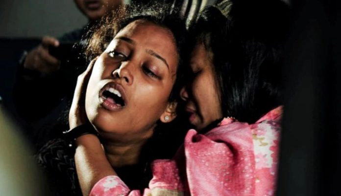 Kolkata Hotel Fire: The mother of P Rithan and P Diya, who lost their lives in the Kolkata hotel fire, seen at NRS Hospital on Wednesday.