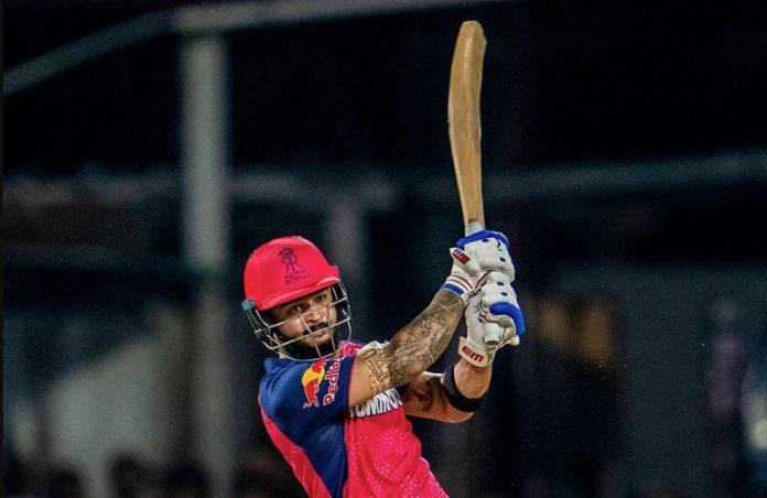 Rajasthan Royals skipper Riyan Parag hit six sexes in 6 consecutive balls he faced in his 45-ball 95-run innings, the first time ever in the history of IPL.