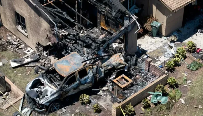 San Diego Plane Crash Music Stars Among the Dead, 15 Homes on Fire