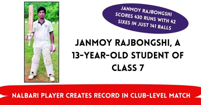 Assam Boy Janmoy Rajbongshi Hits 430 Runs off 141 balls with 42 Sixes in U-13 Cricket Match