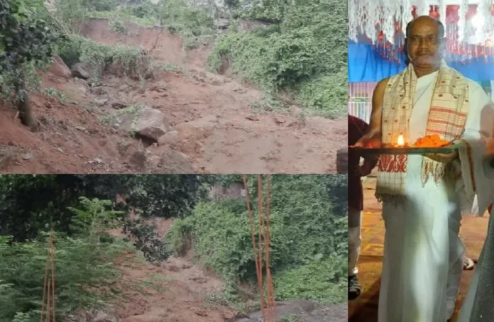 The landslide at Rupnagar in Guwahati took place on Friday night