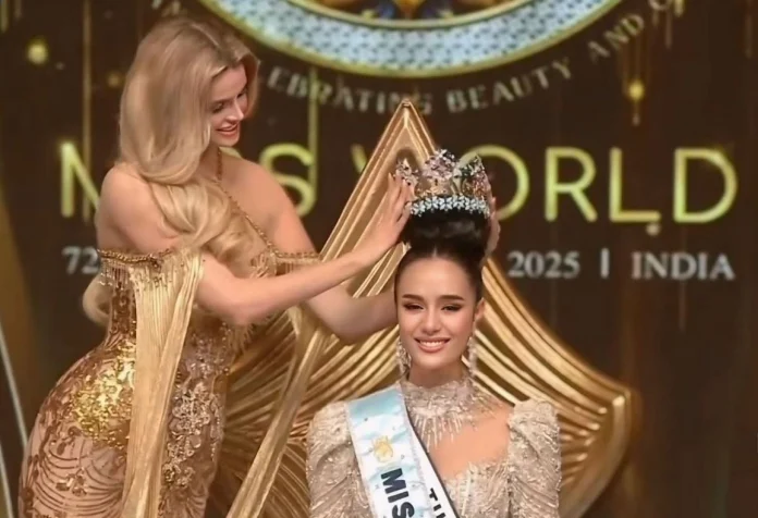 Opal Suchata Chuangsri of Thailand crowned Miss World 2025 in Hyderabad on Saturday (May 31).