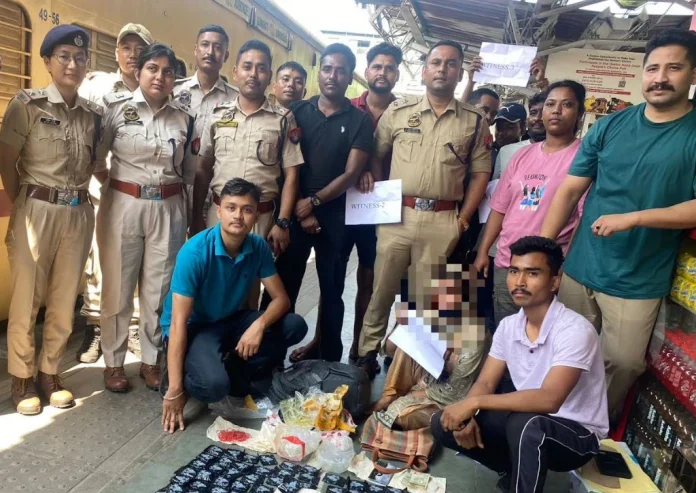 Contraband goods worth more than Rs 5.35 crore were seized by RPF of NF Railway from different locations during the first half of May.