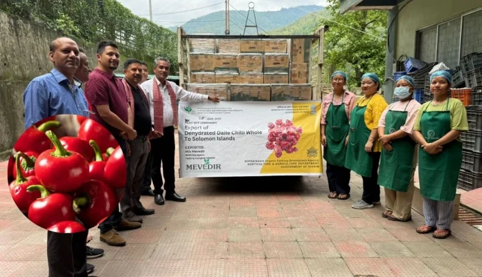 The second consignment of Dalle Chilly from Sikkim has been exported to The Solomon Islands