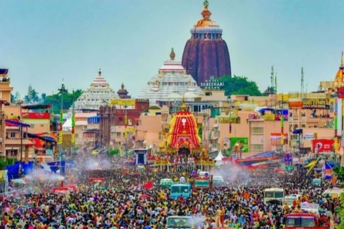 Three killed in Puri Rath Yatra stampede.